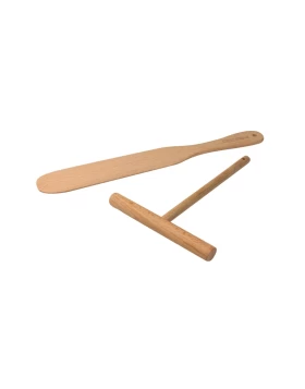 Σετ 2 ξύλινα εργαλεία για παρασκευή κρέπας Pedrini 04GD301
