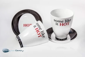 Σετ 2 κούπες πιατάκια 300 ml Evigri 0198/MUG