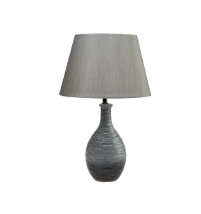 Κεραμική λάμπα με καπέλο Home Fashion Grey Fusion 