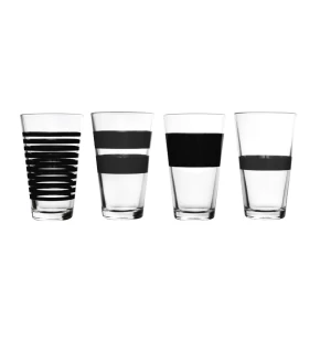 Σετ 4 ποτήρια νερού 325 ml S&P Black Stripes