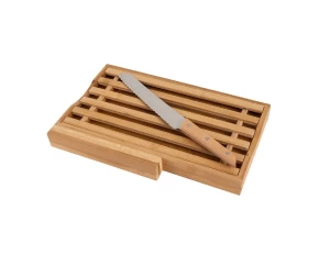 Επιφάνεια κοπής ψωμιού bamboo 35.5 x 22 εκ. & μαχαίρι Estia 01-12946