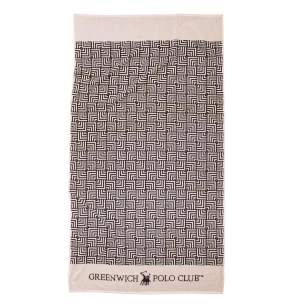 GREENWICH POLO CLUB ΠΕΤΣΕΤΑ ΘΑΛΑΣΣΗΣ 90Χ170 3732 ΕΚΡΟΥ, ΜΑΥΡΟ