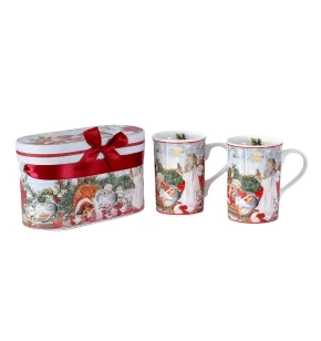 Σετ 2 κούπες πορσελάνη 300 ml σε gift box Xmas Plastona 11.95742 