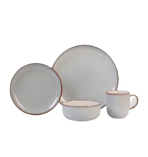 Σετ πιάτα φαγητού 20 τμχ reactive stoneware Cryspo Trio Portosanto