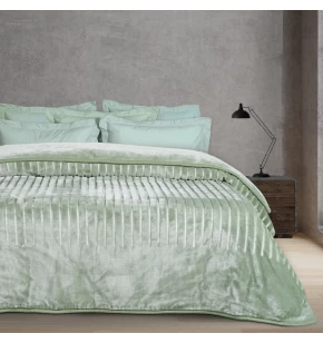 DAS HOME ΚΟΥΒΕΡΤΑ VELOUR ΥΠΕΡΔΙΠΛΗ 1360 DARK MINT