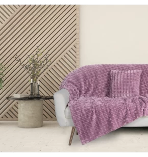 DAS HOME ΚΟΥΒΕΡΤΑ FLEECE 130Χ170 1358 DUSTY PURPLE