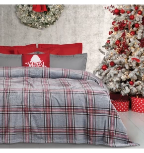 DAS HOME ΚΟΥΒΕΡΤΑ FLEECE 220Χ240 1362 GREY, RED