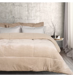 DAS HOME ΚΟΥΒΕΡΤΟΠΑΠΛΩΜΑ SHERPA ΥΠΕΡΔΙΠΛΟ 1181 BEIGE