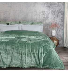 DAS HOME ΚΟΥΒΕΡΤΑ FLEECE 220Χ240 1184 DARK MINT