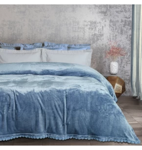 DAS HOME ΚΟΥΒΕΡΤΑ FLEECE 220Χ240 1186 DUSTY BLUE