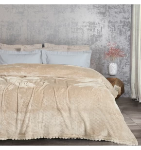 DAS HOME ΚΟΥΒΕΡΤΑ FLEECE 220Χ240 1187 BEIGE