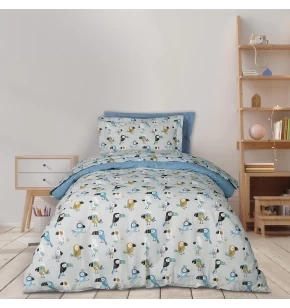 DAS KIDS ΣΕΤ ΠΑΠΛΩΜΑΤΟΘΗΚΗ ΜΟΝΗ 4914 BLUE, GREY, MINT