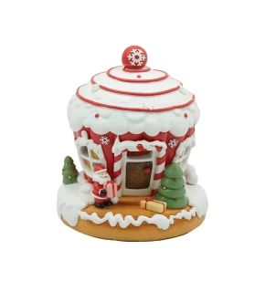 Πολυεστερικό φωτιζόμενο σπίτι Xmas 12x14 εκ. Marva Candy 856001