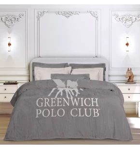 GREENWICH POLO CLUB ΚΟΥΒΕΡΤΑ FLEECE ΥΠΕΡΔΙΠΛH 3489 GREY