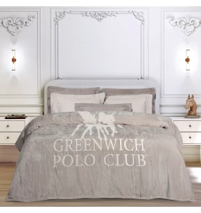 GREENWICH POLO CLUB ΚΟΥΒΕΡΤΑ FLEECE ΥΠΕΡΔΙΠΛH 3490 TAUPE